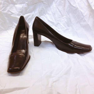 Coach "Malorie" dark brown leather pumps - 7.5